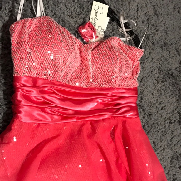 Hot Pink High-Low Dress - Picture 3 of 5